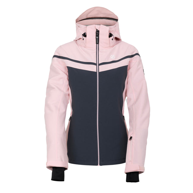Crystal Rose-Ebony Grey - Front - Dare 2B Womens-Ladies Flurry Ski Jacket