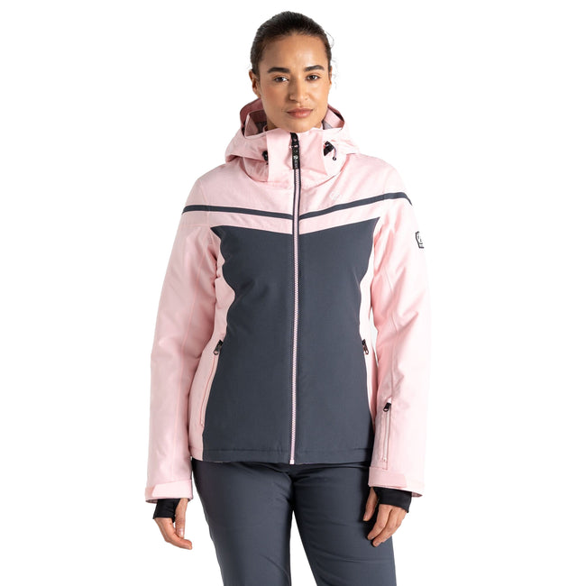 Crystal Rose-Ebony Grey - Lifestyle - Dare 2B Womens-Ladies Flurry Ski Jacket