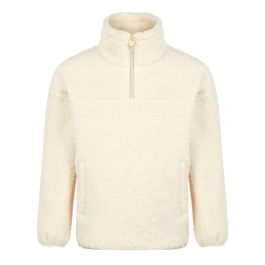 Light Vanilla - Front - Regatta Childrens-Kids Kaliza Half Zip Fleece Top