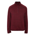 Dark Maroon - Front - Regatta Mens Yonder II Half Zip Fleece Top