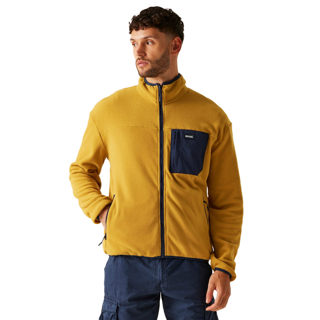 Mustard-Navy - Lifestyle - Regatta Mens Frankie Full Zip Fleece Jacket