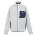 Silver Grey-Navy - Front - Regatta Mens Frankie Full Zip Fleece Jacket