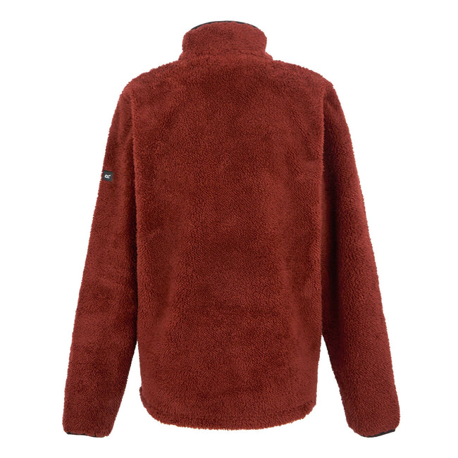 Red Ochre - Back - Regatta Mens Midoor Fluffy Fleece Jacket