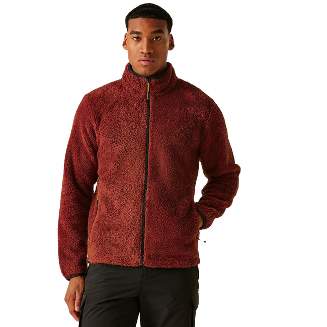Red Ochre - Lifestyle - Regatta Mens Midoor Fluffy Fleece Jacket