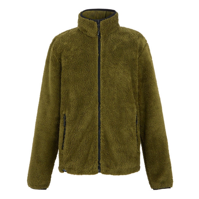 Nephrite Green - Front - Regatta Mens Midoor Fluffy Fleece Jacket