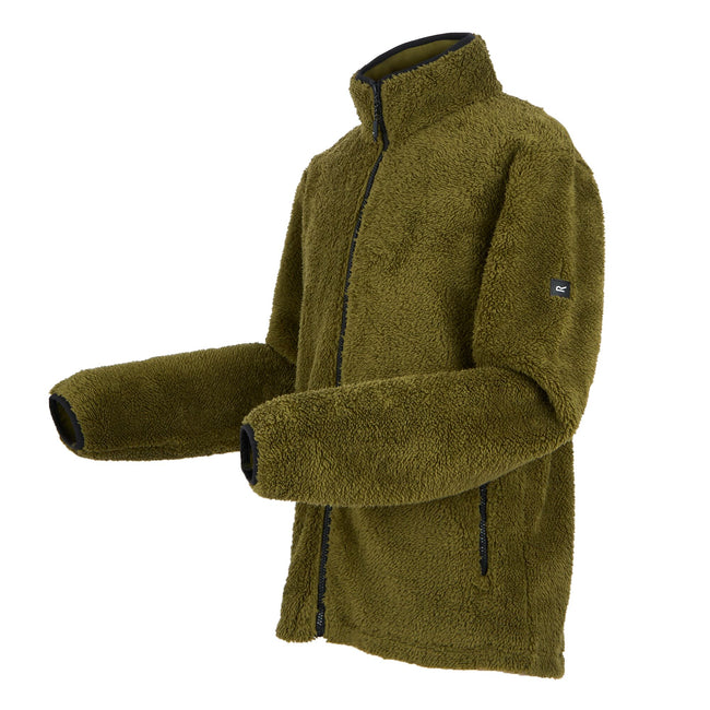 Nephrite Green - Side - Regatta Mens Midoor Fluffy Fleece Jacket