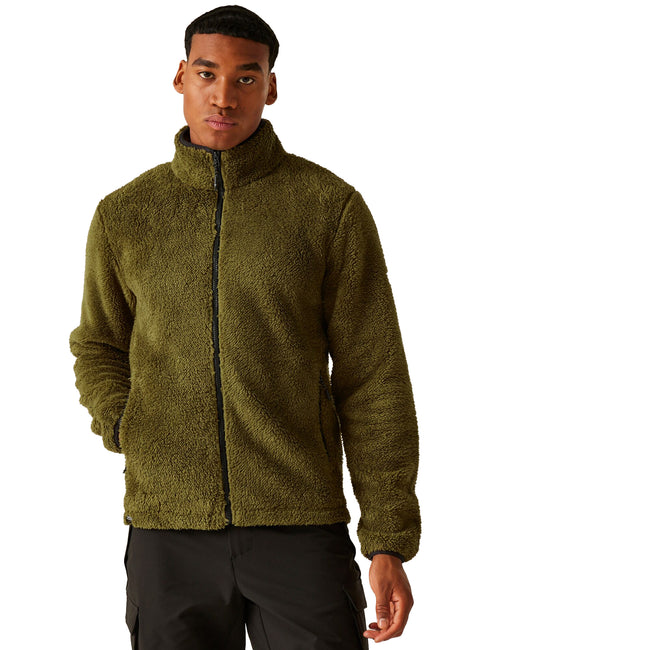 Nephrite Green - Lifestyle - Regatta Mens Midoor Fluffy Fleece Jacket