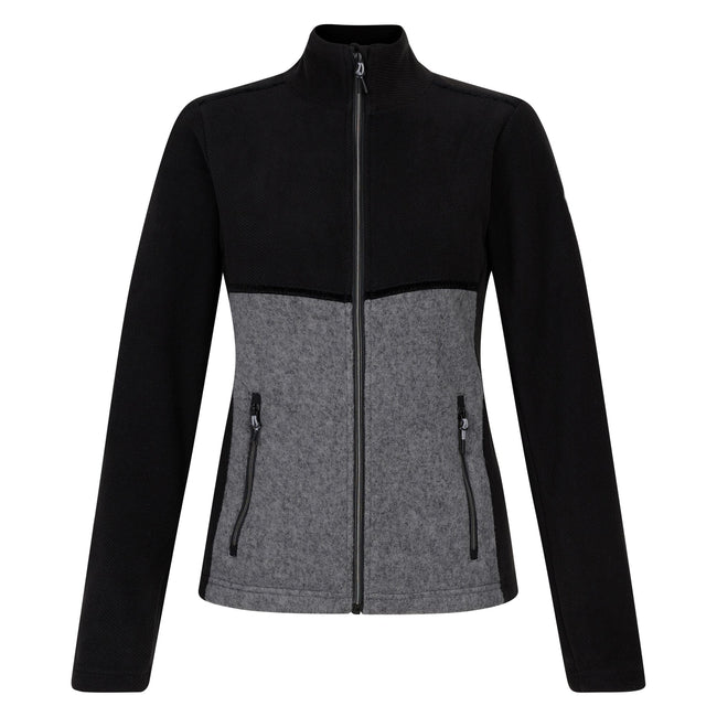 Black-Charcoal Grey Marl - Front - Dare 2B Womens-Ladies Thriving Fleece Jacket