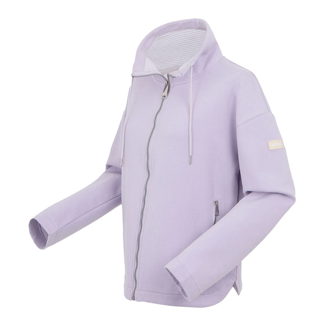 Lilac Thistle - Side - Regatta Womens-Ladies Ashlynn Knitted Fleece Jacket