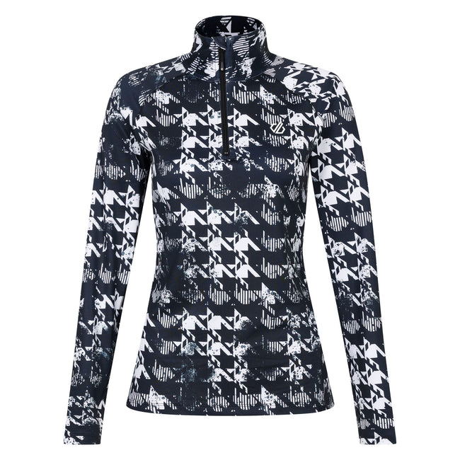 Black - Front - Dare 2B Womens-Ladies Divulge Dogtooth Core Stretch Lightweight Midlayer