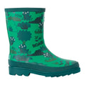 Green - Lifestyle - Regatta Childrens-Kids Mudplay II Stompy The Dinosaur Wellington Boots
