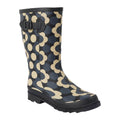 Black-White - Front - Regatta Womens-Ladies Orla Kiely Rain Cloud Mid Calf Wellington Boots