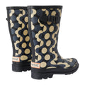 Black-White - Back - Regatta Womens-Ladies Orla Kiely Rain Cloud Mid Calf Wellington Boots