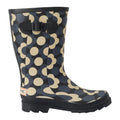 Black-White - Lifestyle - Regatta Womens-Ladies Orla Kiely Rain Cloud Mid Calf Wellington Boots