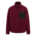 Dark Maroon - Front - Regatta Mens Frankie Half Zip Fleece Top