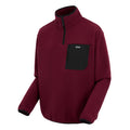 Dark Maroon - Side - Regatta Mens Frankie Half Zip Fleece Top