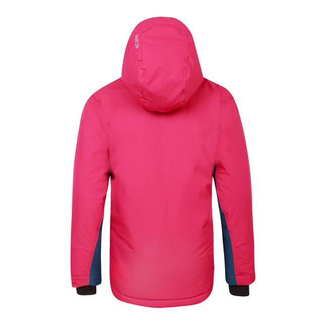 Berry Pink-Moonlight Denim - Back - Dare 2B Childrens-Kids Impose IV Ski Jacket