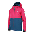 Berry Pink-Moonlight Denim - Side - Dare 2B Childrens-Kids Impose IV Ski Jacket