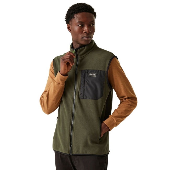 Dark Khaki - Side - Regatta Mens Frankie Fleece Gilet