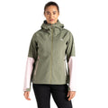 Olivine Green-Crystal Rose - Lifestyle - Dare 2B Womens-Ladies Assert Waterproof Jacket