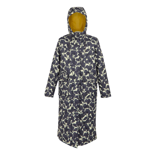 Grey - Front - Regatta Womens-Ladies Orla Kiely Birdy Quilted Long Jacket