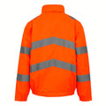 Orange - Back - Regatta Professional Mens Pro Contract Dover Hi-Vis Jacket