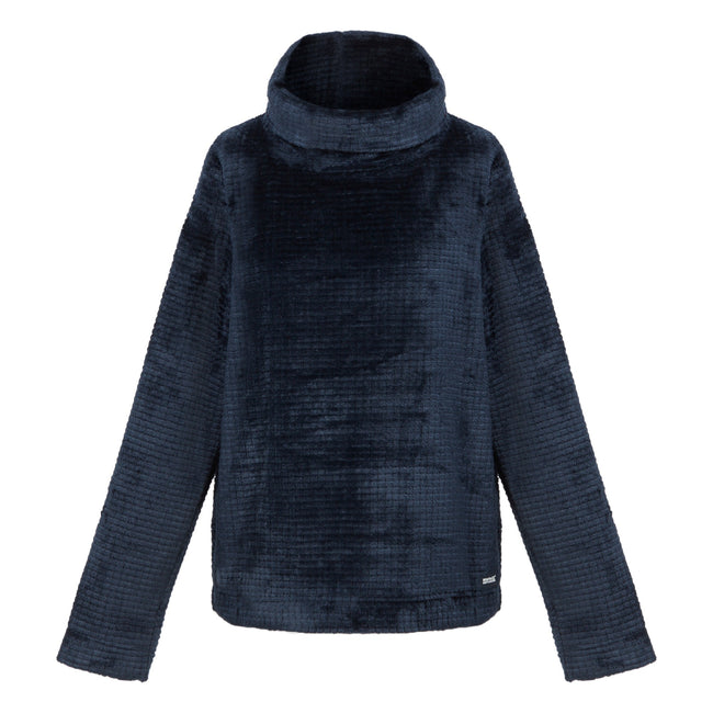 Navy - Front - Regatta Womens-Ladies Bardou II Velour Fleece Top