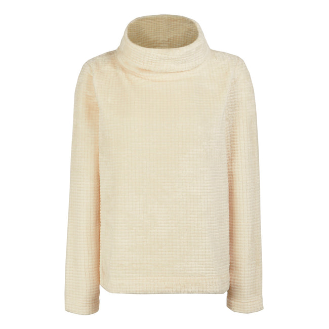Light Vanilla - Back - Regatta Womens-Ladies Bardou II Velour Fleece Top