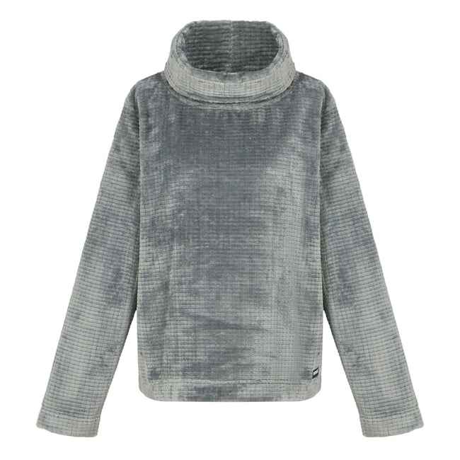Storm Grey - Front - Regatta Womens-Ladies Bardou II Velour Fleece Top