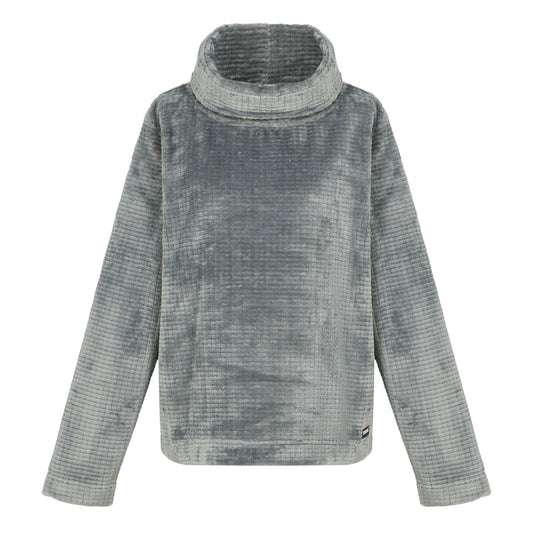 Storm Grey - Front - Regatta Womens-Ladies Bardou II Velour Fleece Top