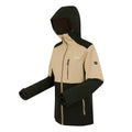 Black-Warm Taupe - Side - Regatta Womens-Ladies Kelora Insulated Waterproof Jacket