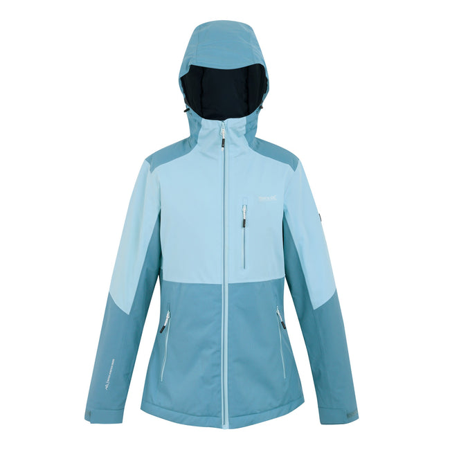 Coronet Blue-Clear Sky - Front - Regatta Womens-Ladies Kelora Insulated Waterproof Jacket