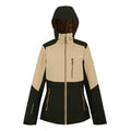 Black-Warm Taupe - Front - Regatta Womens-Ladies Kelora Insulated Waterproof Jacket