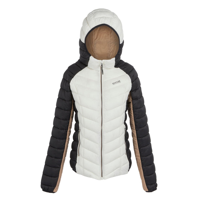 Black-Blanc De Blanc - Front - Regatta Womens-Ladies Dalent Quilted Hooded Jacket