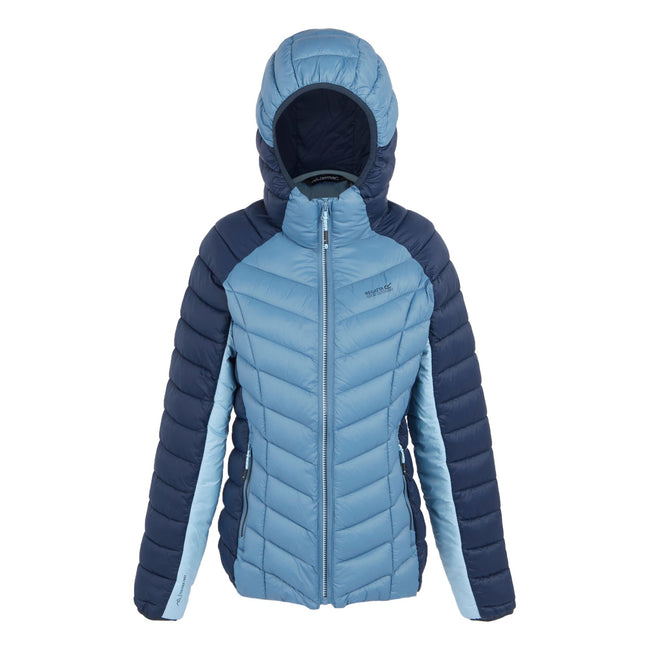 Navy-Coronet Blue - Front - Regatta Womens-Ladies Dalent Quilted Hooded Jacket
