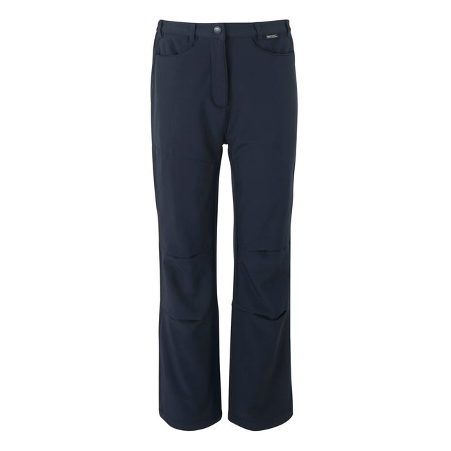 Navy - Front - Regatta Childrens-Kids Softshell Hiking Trousers