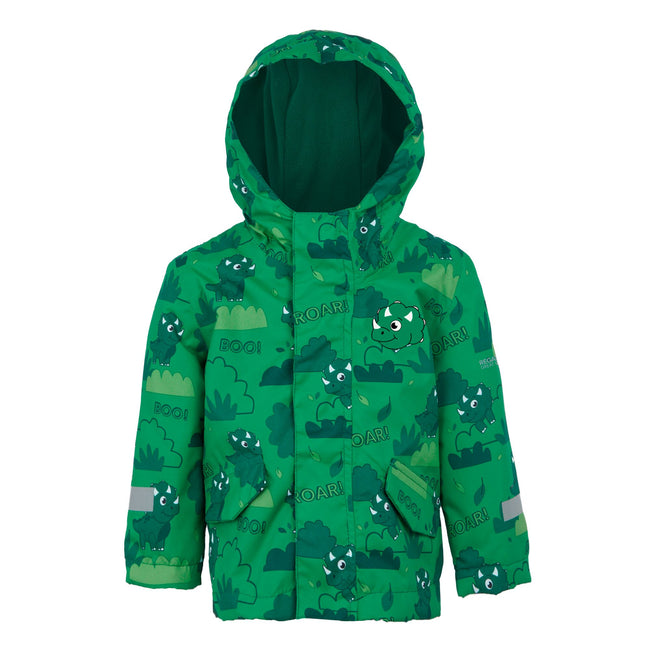 Jelly Bean - Front - Regatta Childrens-Kids Stompy The Dinosaur Waterproof Jacket