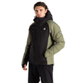 Olivine Green-Black - Lifestyle - Dare 2B Mens Speed II Contrast Ski Jacket