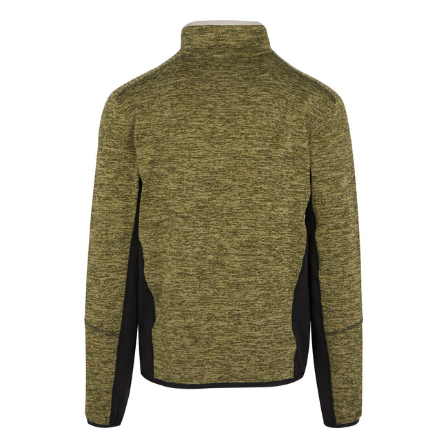 Nephrite Green-Black - Back - Regatta Mens Baslinn Marl Full Zip Fleece Jacket