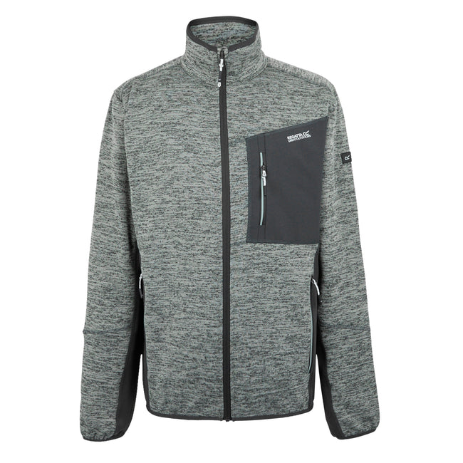 Ash-Glacier Marl - Back - Regatta Mens Baslinn Marl Full Zip Fleece Jacket