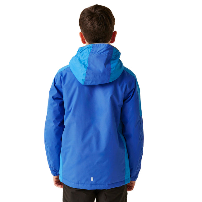 Olympian Blue-Hydro Blue - Lifestyle - Regatta Childrens-Kids Hurdle V Waterproof Jacket