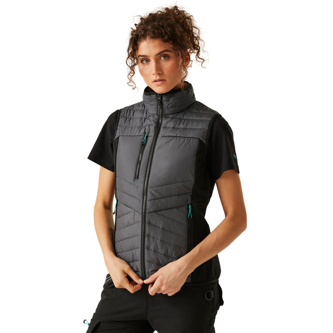 Seal Grey-Black - Side - Regatta Professional Womens-Ladies Ada Hybrid Hybrid Body Warmer
