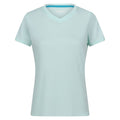 Bleached Aqua - Front - Regatta Womens-Ladies Fingal Plain V Neck T-Shirt