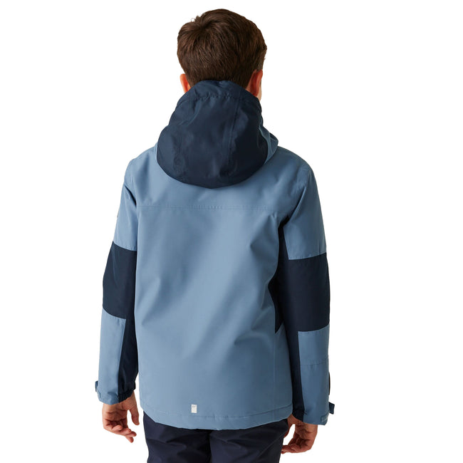 Coronet Blue-Navy - Lifestyle - Regatta Childrens-Kids Beamz IV Waterproof Jacket