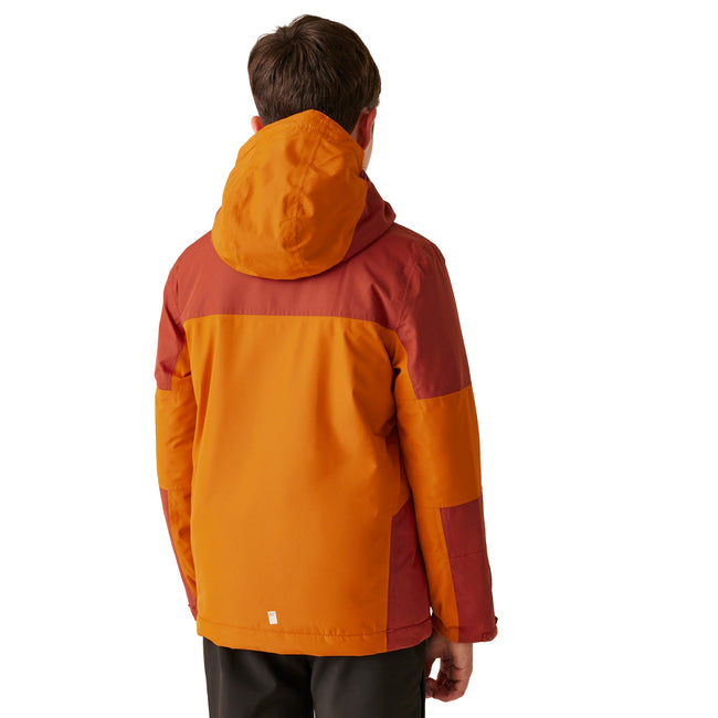 Fox-Red Ochre - Lifestyle - Regatta Childrens-Kids Beamz IV Waterproof Jacket