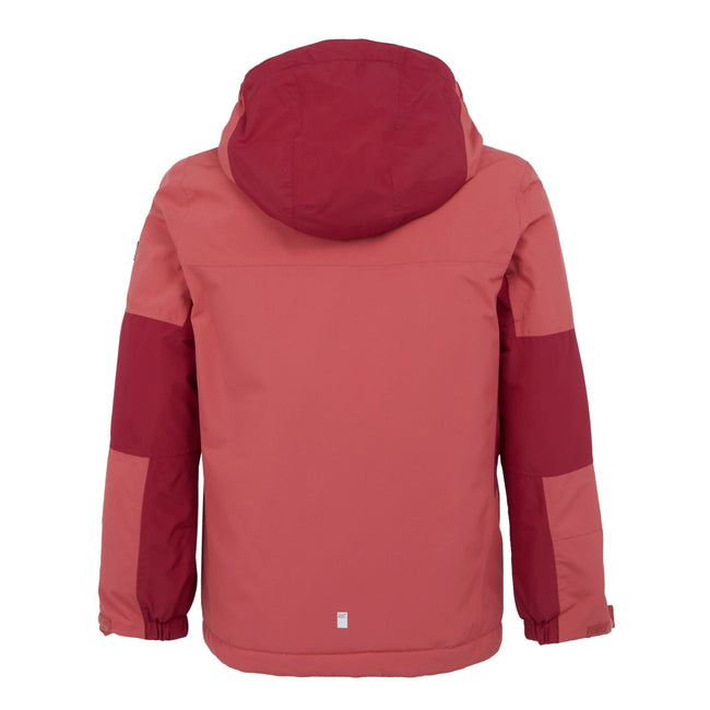 Mineral Red-Rumba Red - Back - Regatta Childrens-Kids Beamz IV Waterproof Jacket