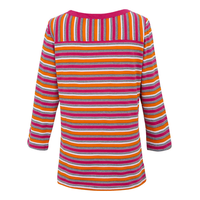 Pink Fusion - Back - Regatta Womens-Ladies Baylette II Striped T-Shirt