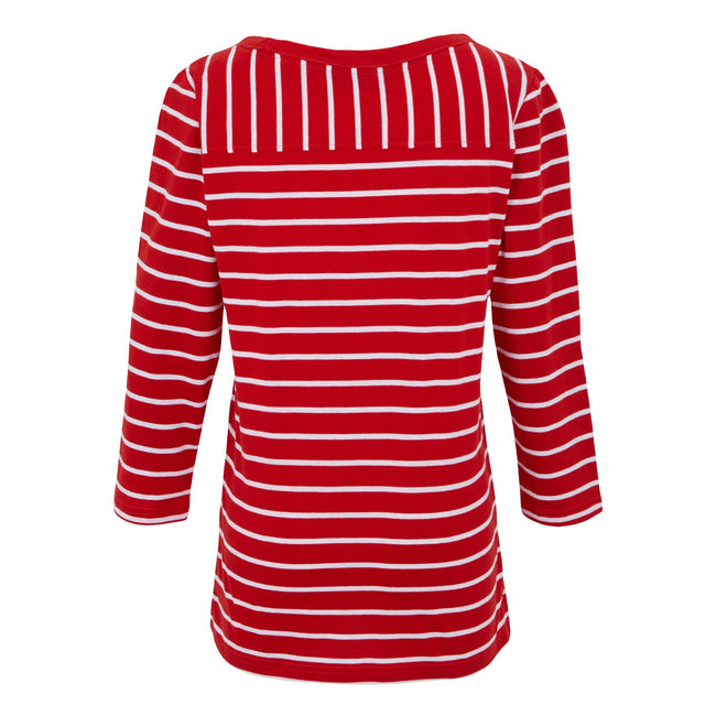 Red - Back - Regatta Womens-Ladies Baylette II Striped T-Shirt