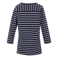 Navy-White - Back - Regatta Womens-Ladies Baylette II Striped T-Shirt