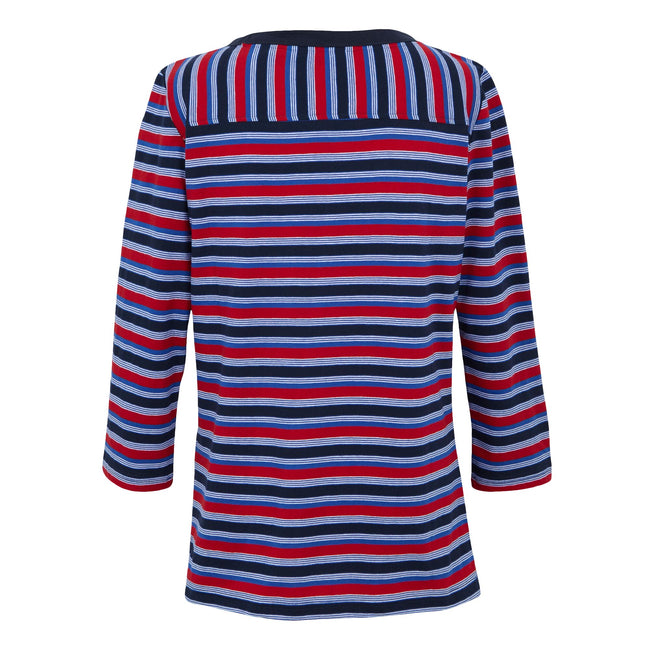 Navy - Back - Regatta Womens-Ladies Baylette II Striped T-Shirt
